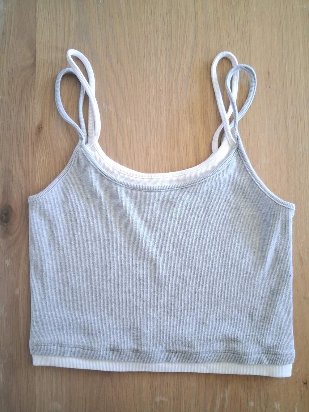 PACSUN - GREY AND WHITE LAYERED TANK TOP📸🌴🌐 - Picture 2 of 4